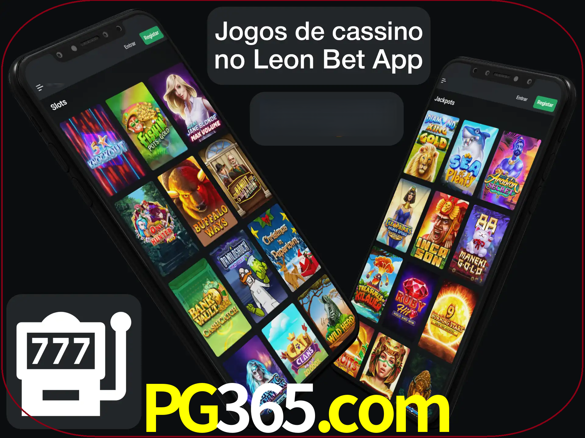 Escolha quais jogos de cassino jogar no app.