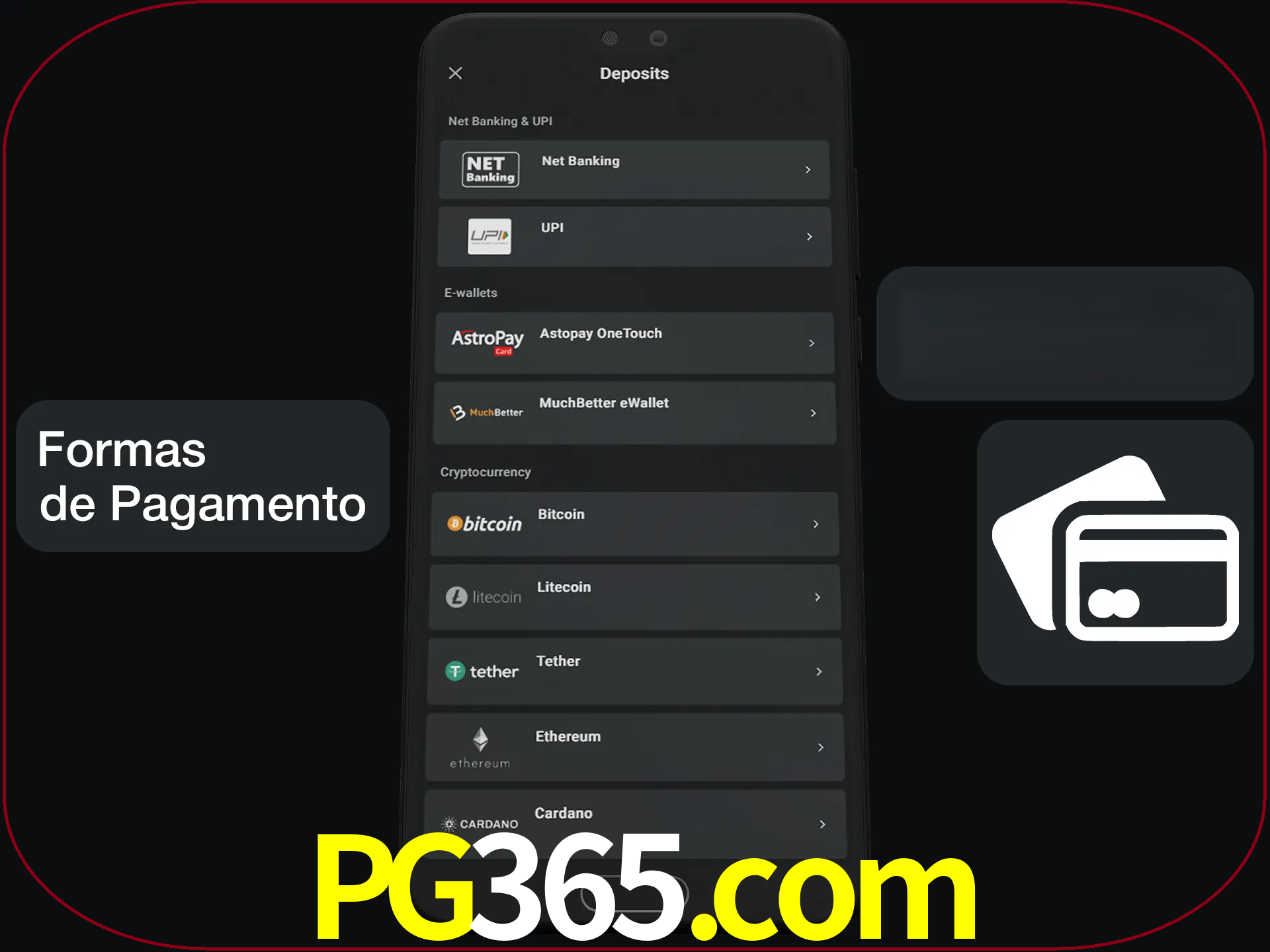 Escolha a forma de pagamento de sua preferência.