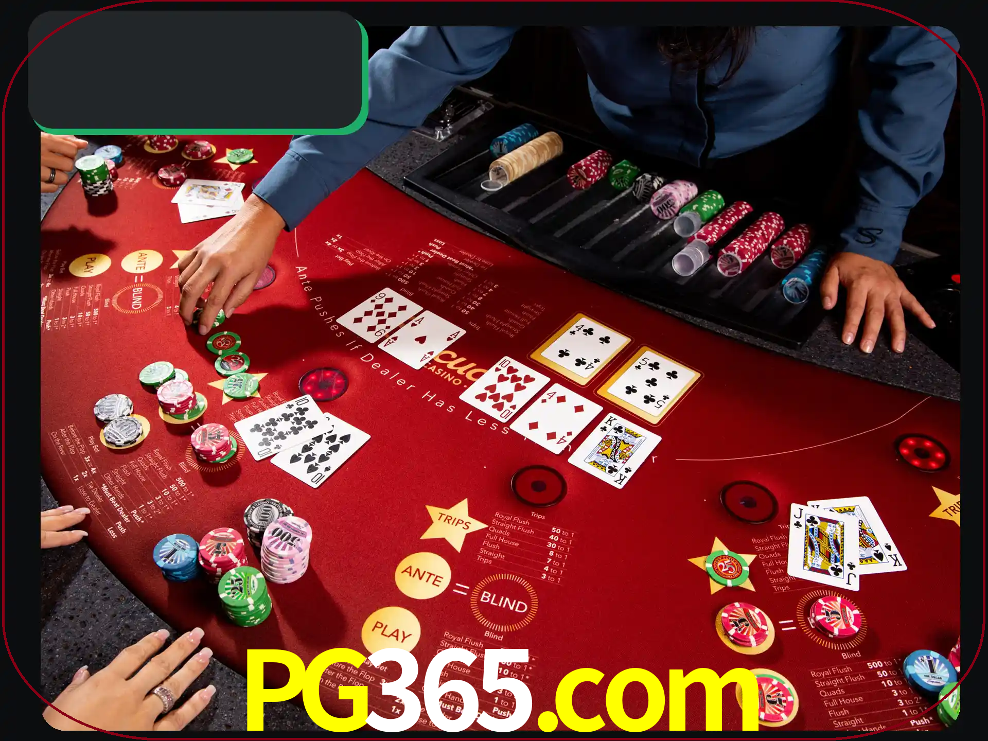 Jogue pôquer com pessoas reais em uma mesa.